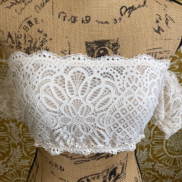 Victoria’s Secret Dream Angels Off The Shoulder Lace Bralette in Cream size L - Picture 8 of 13